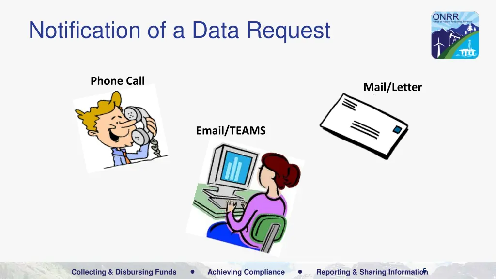 notification of a data request