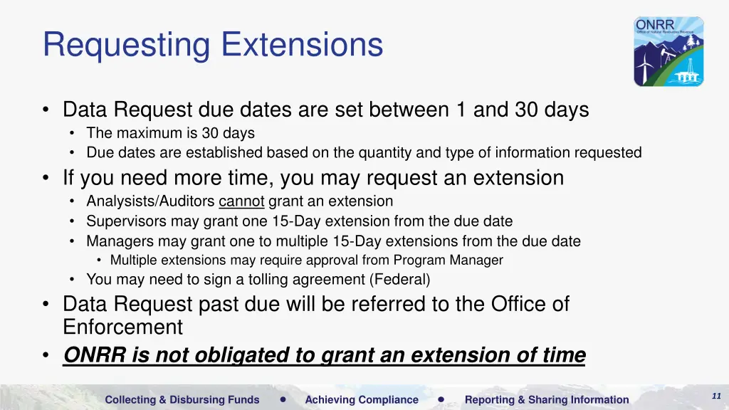 requesting extensions