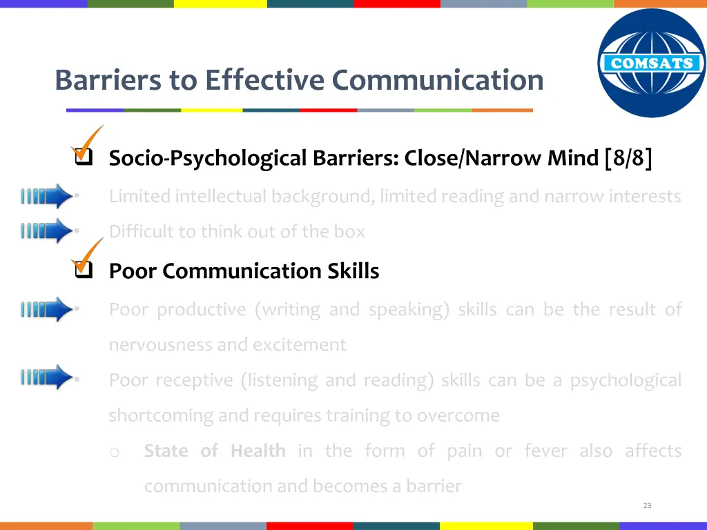 barriers to effective communication 15
