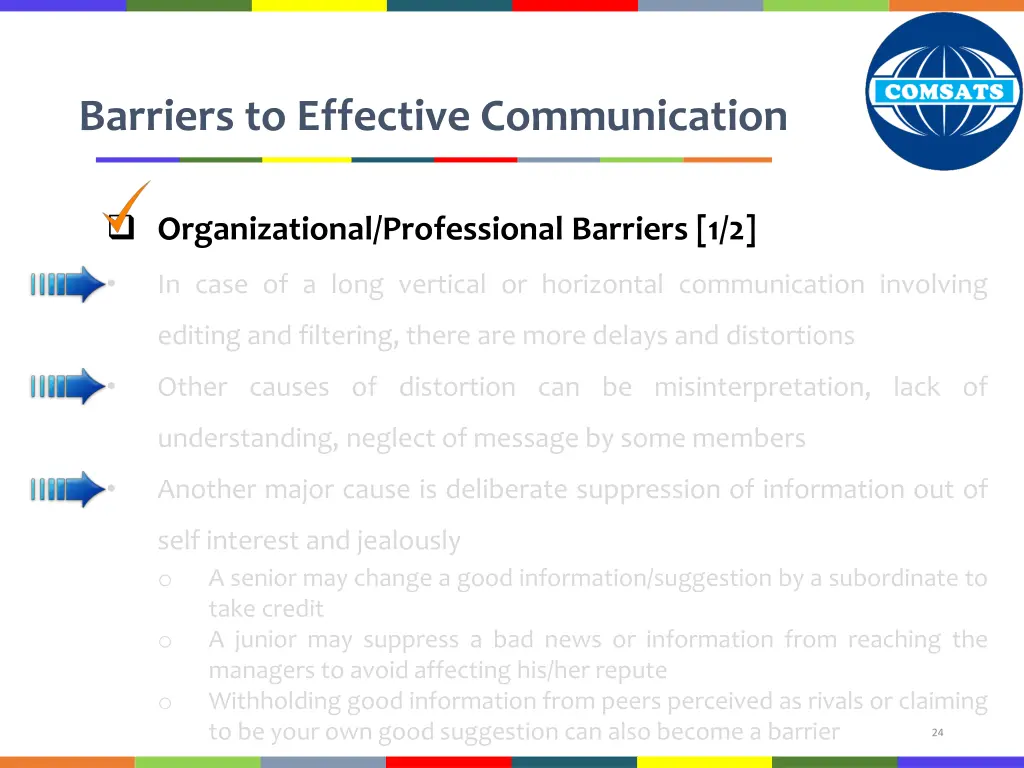 barriers to effective communication 16