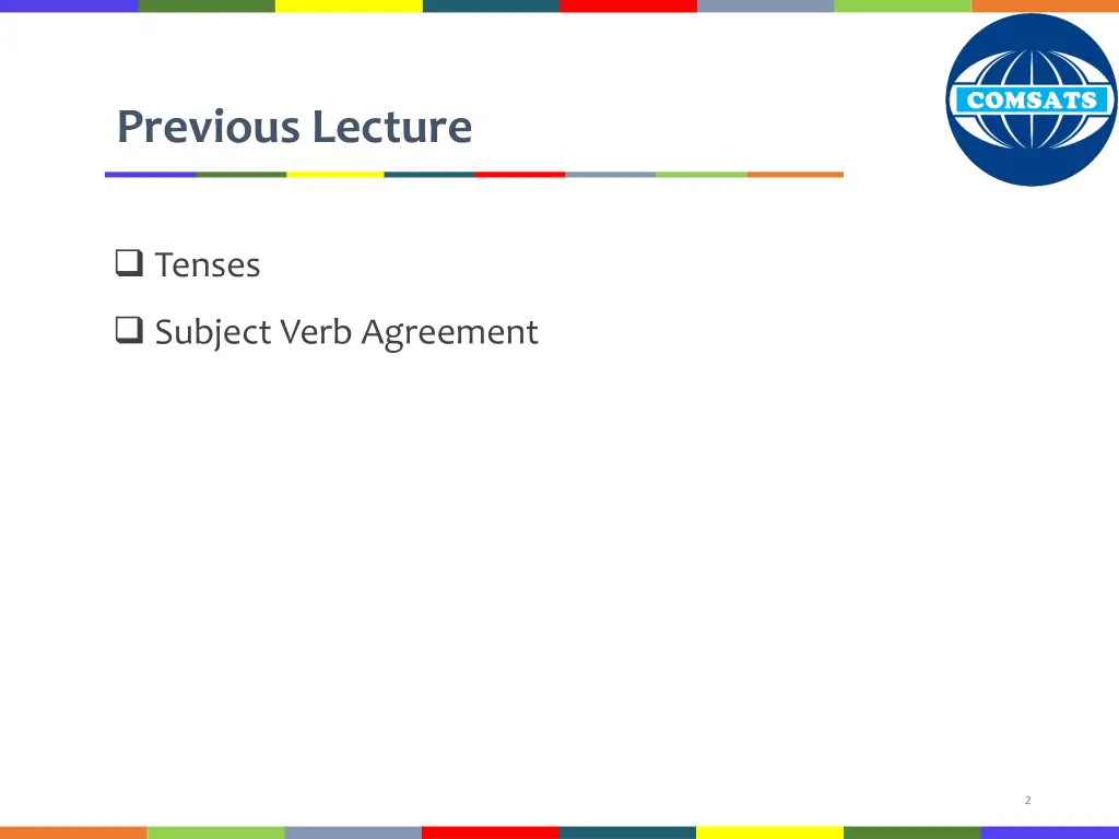 previous lecture