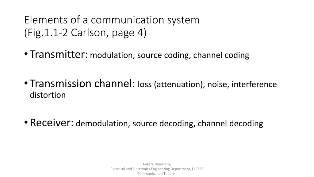 elements of a communication system
