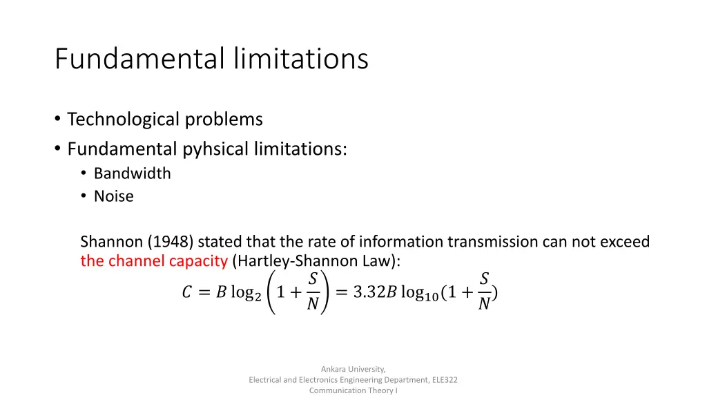 fundamental limitations