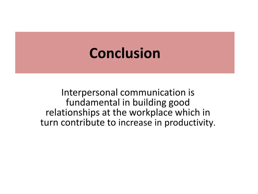 conclusion