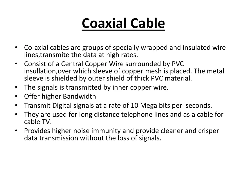 coaxial cable