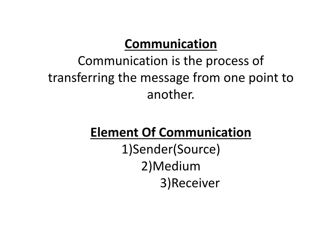 communication