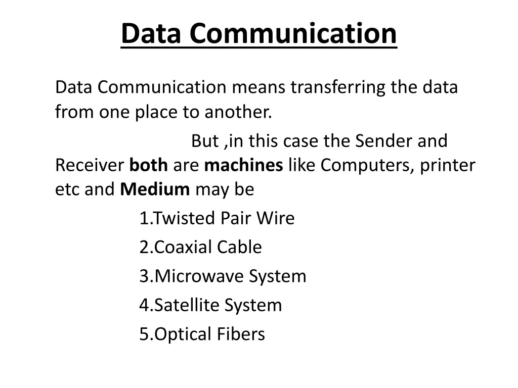 data communication