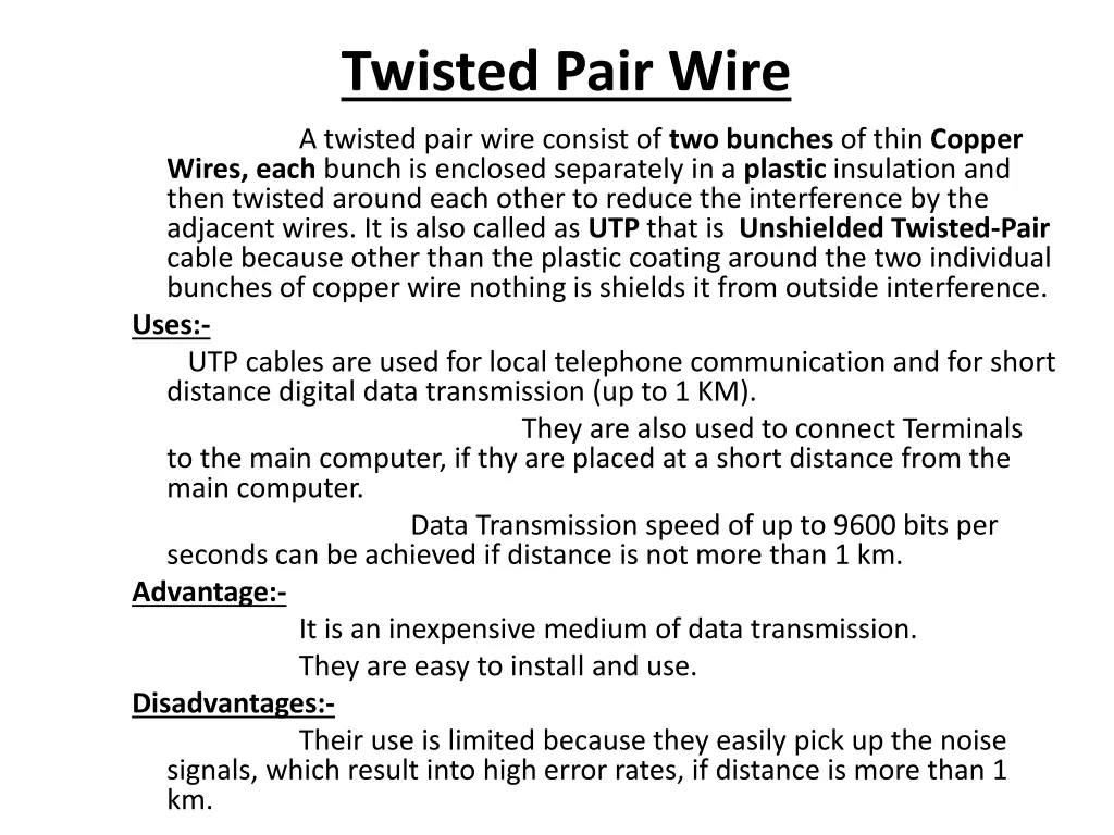 twisted pair wire