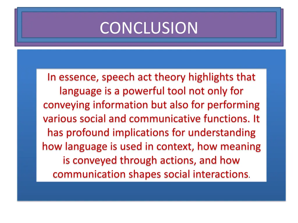 conclusion