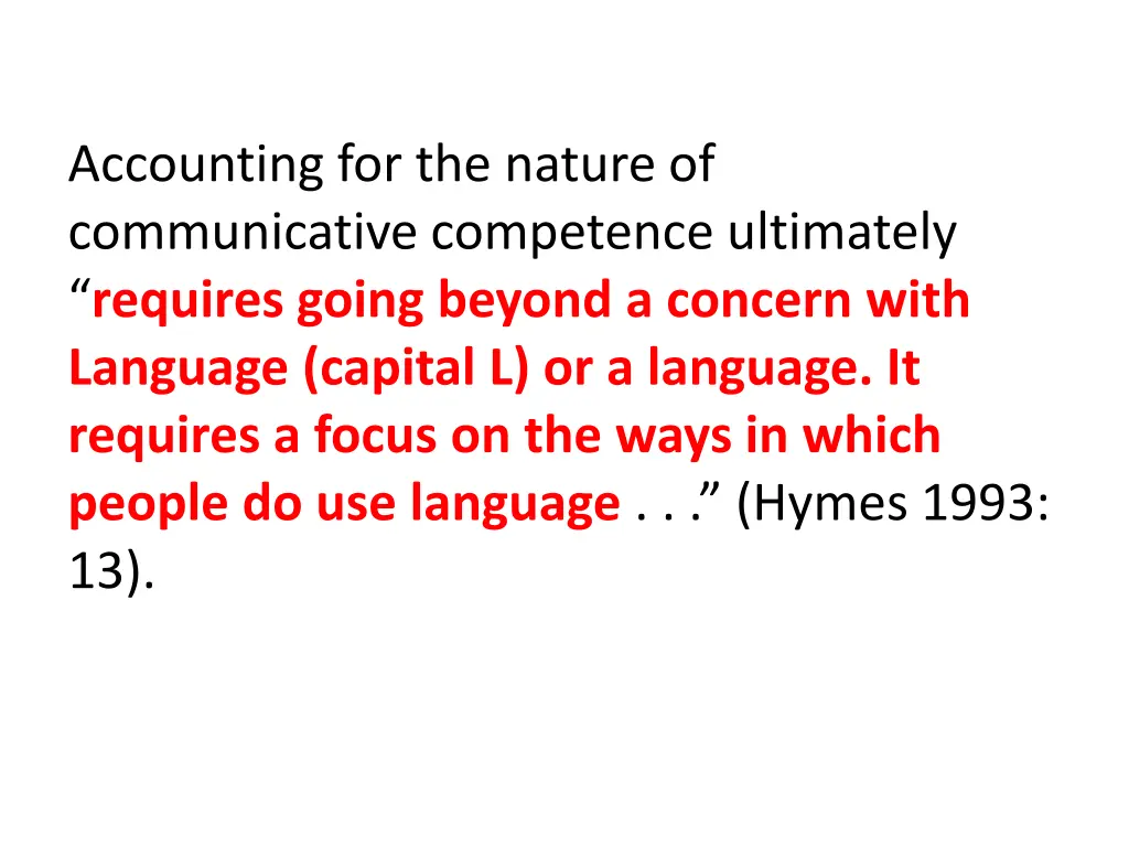 accounting for the nature of communicative