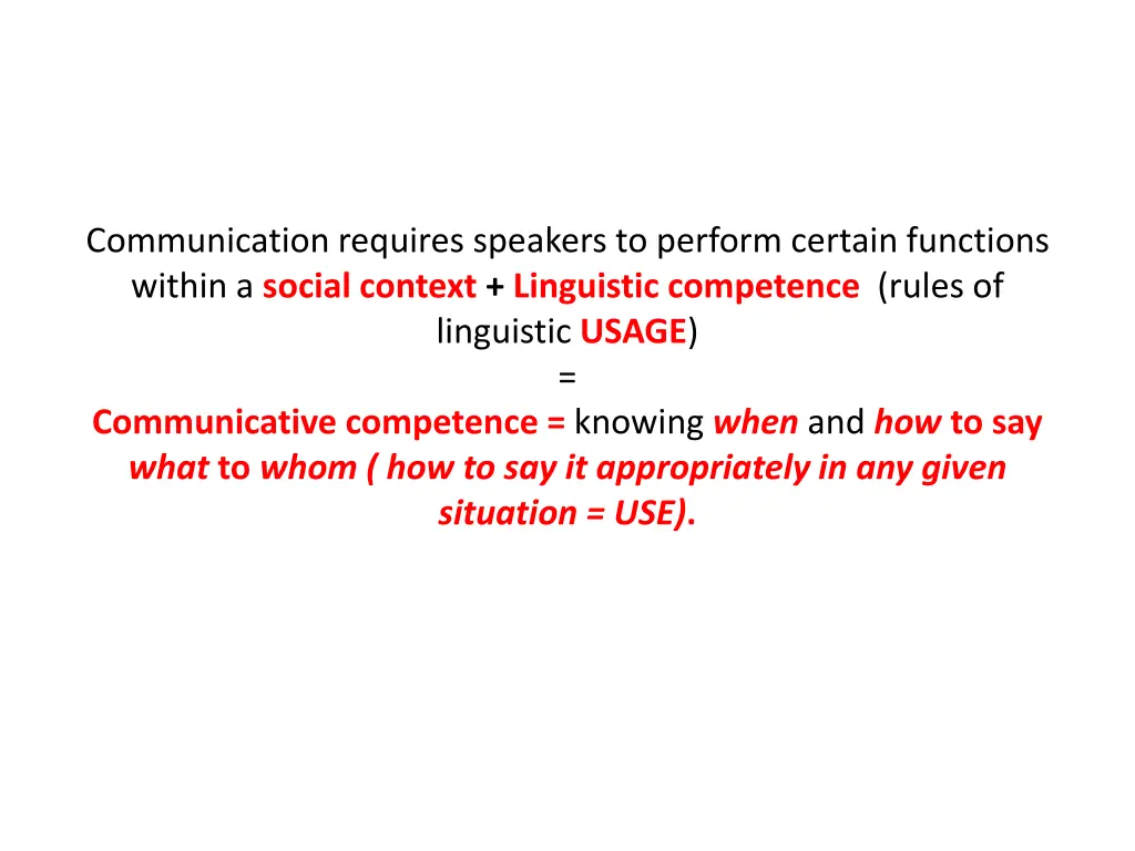communication requires speakers to perform