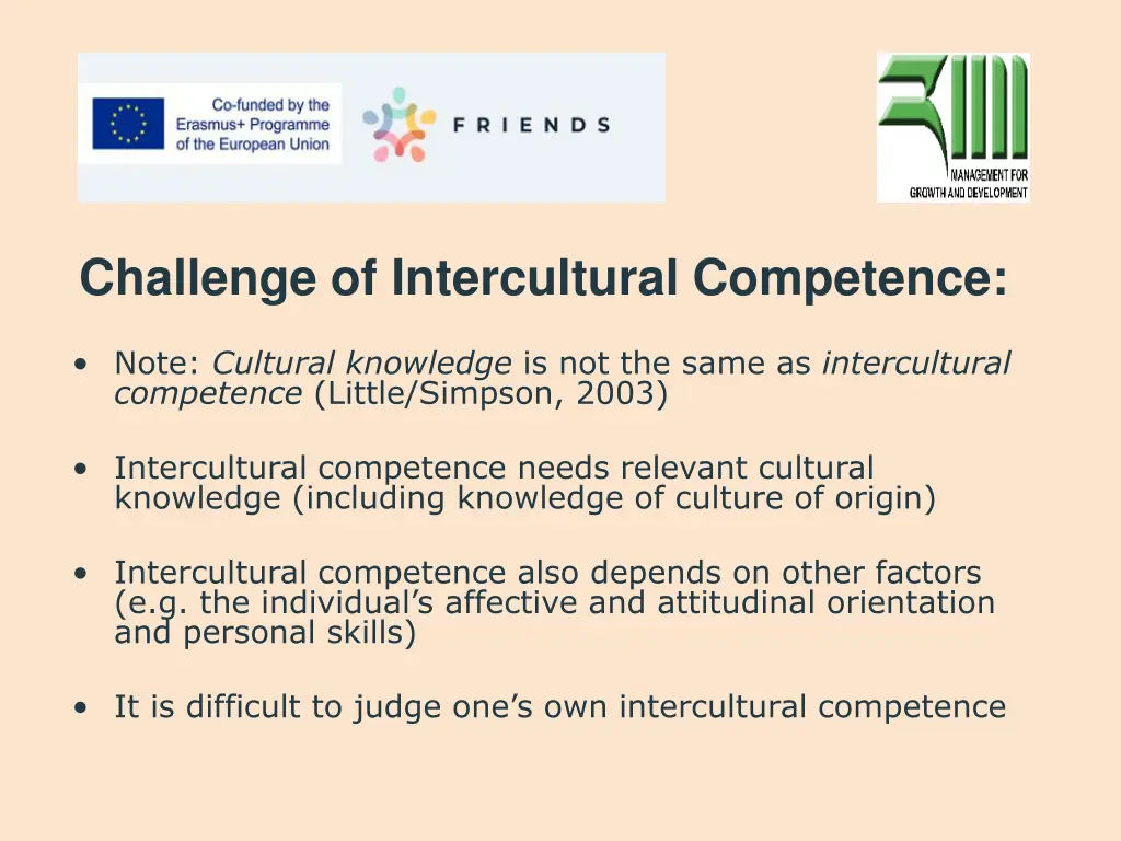 challenge of intercultural competence