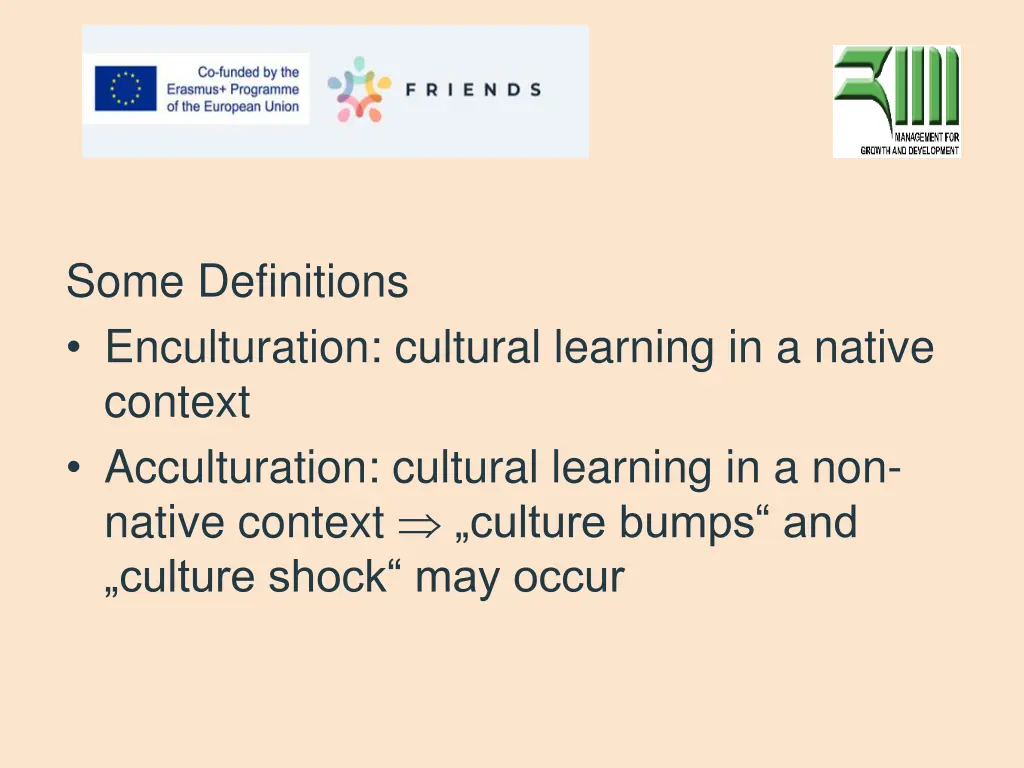 some definitions enculturation cultural learning
