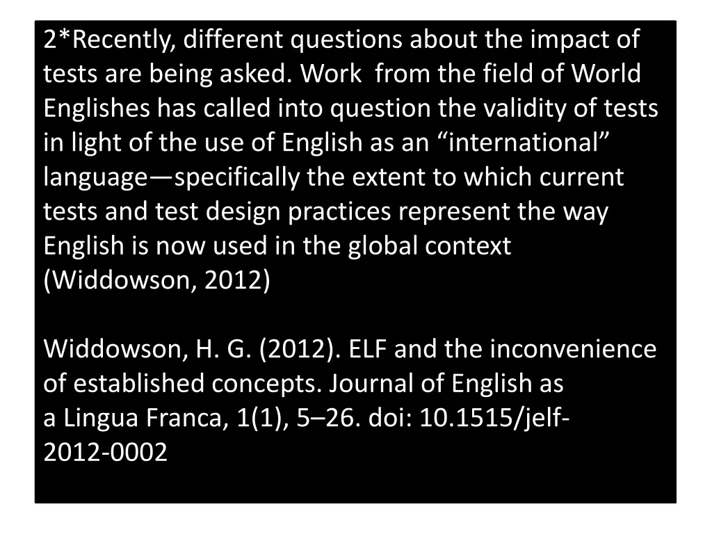 2 recently different questions about the impact