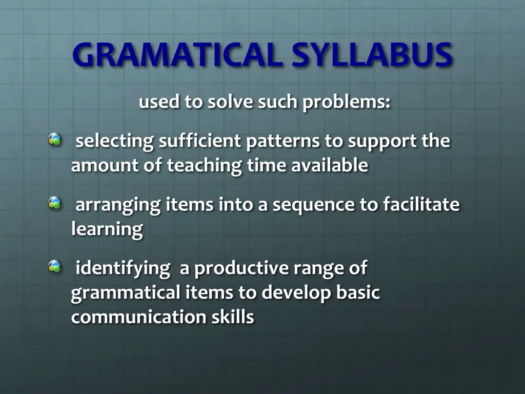 gramatical syllabus