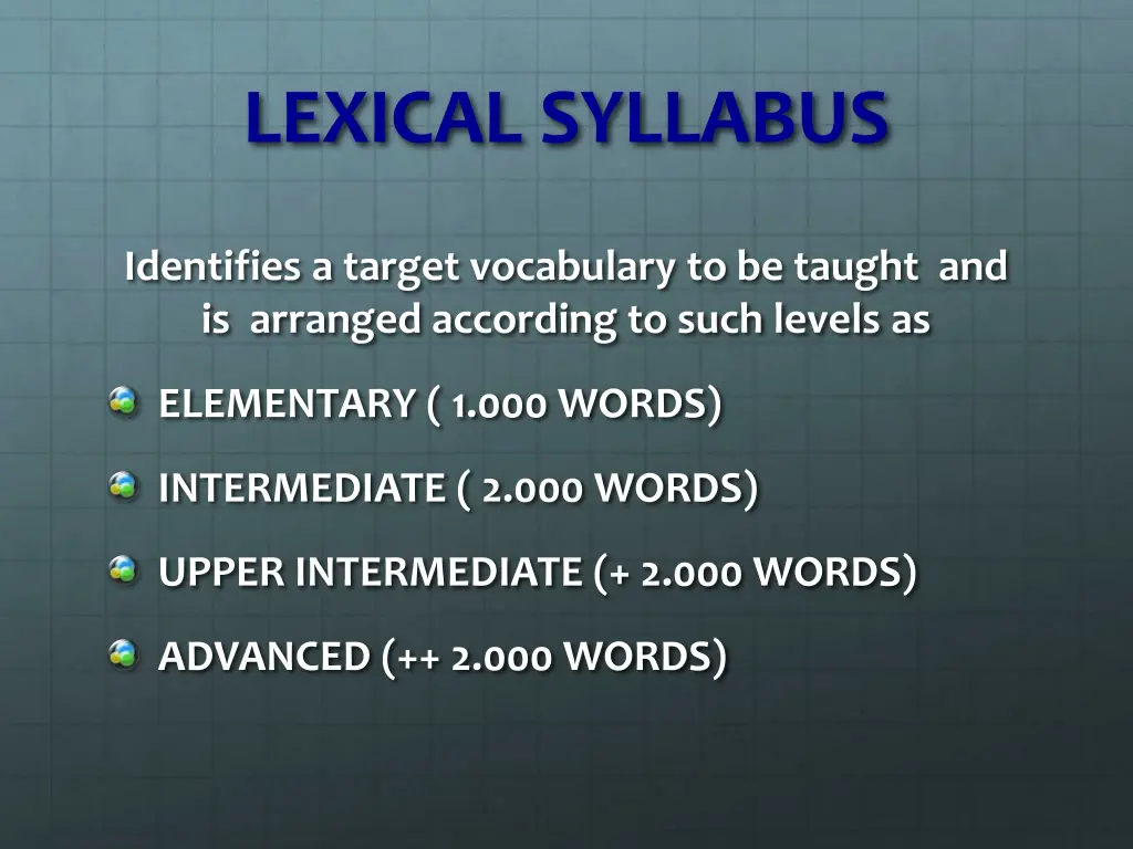 lexical syllabus