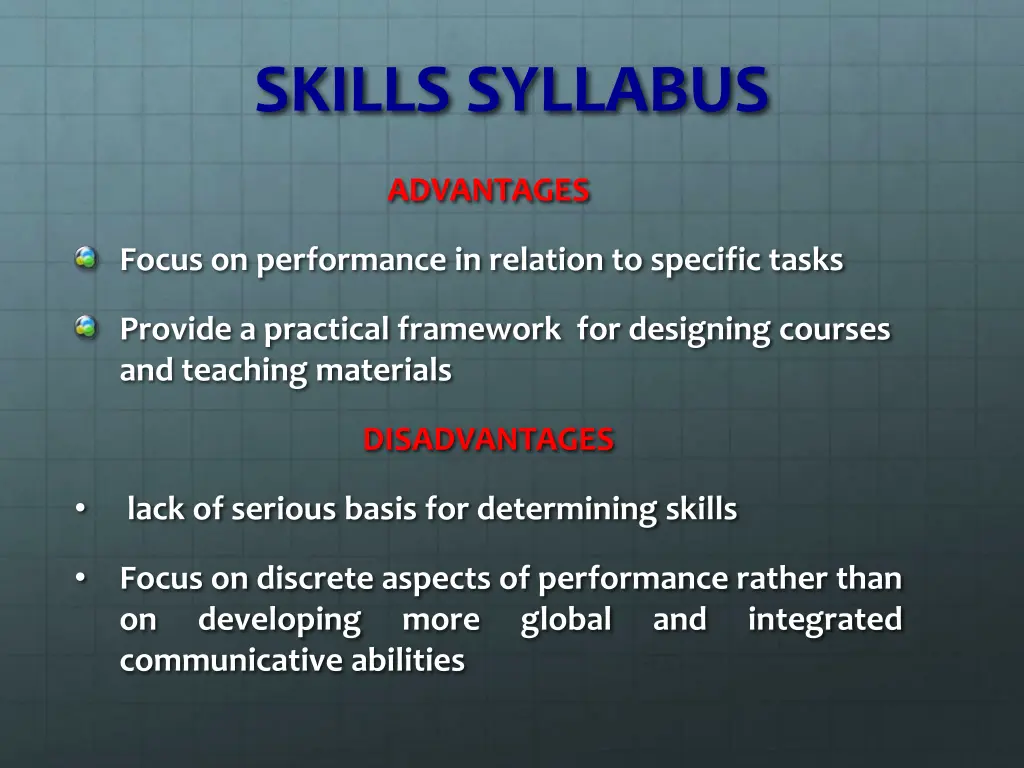 skills syllabus 1