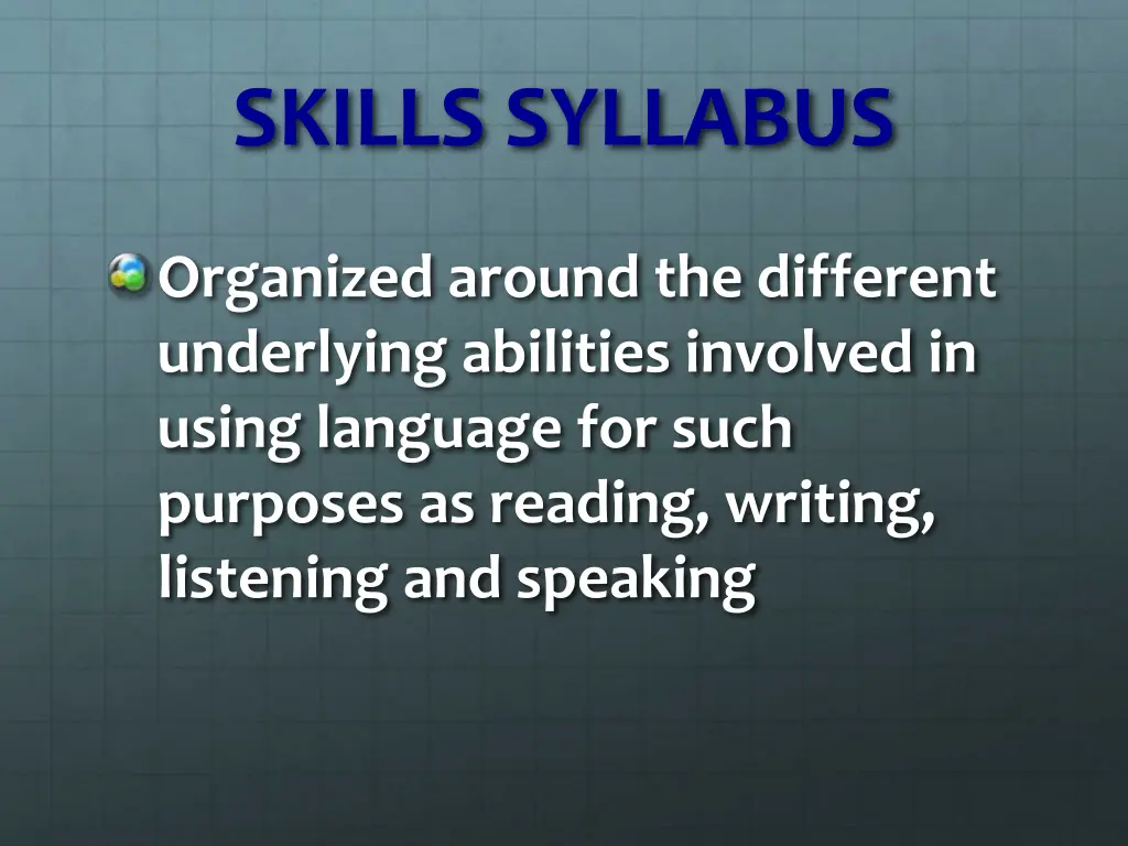 skills syllabus
