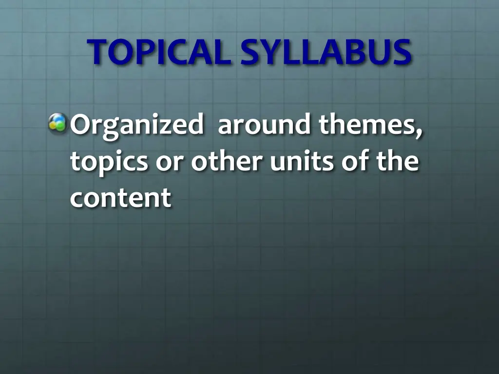 topical syllabus