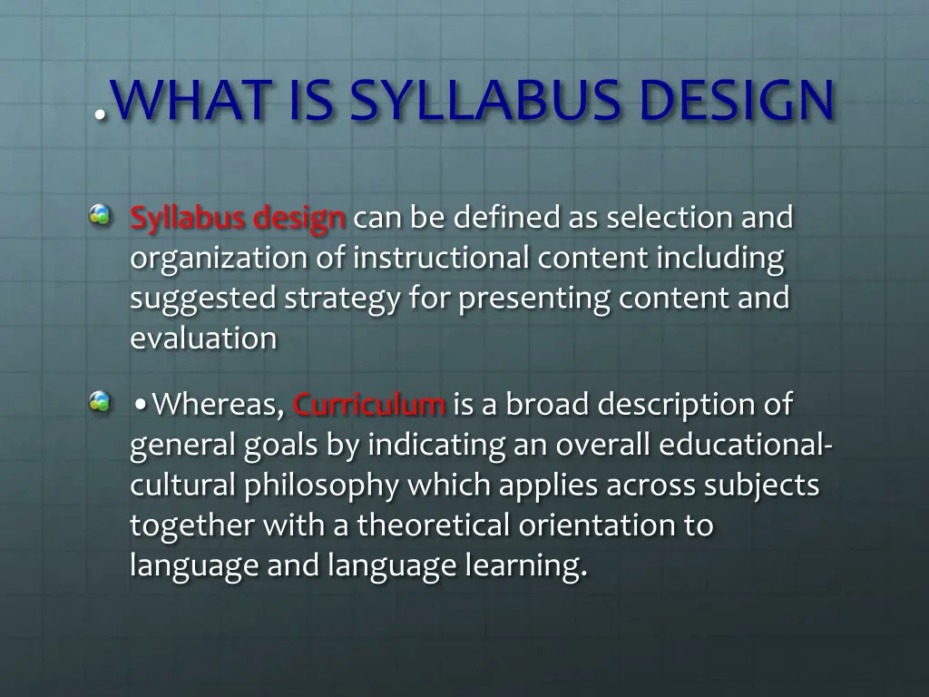 what is syllabus design
