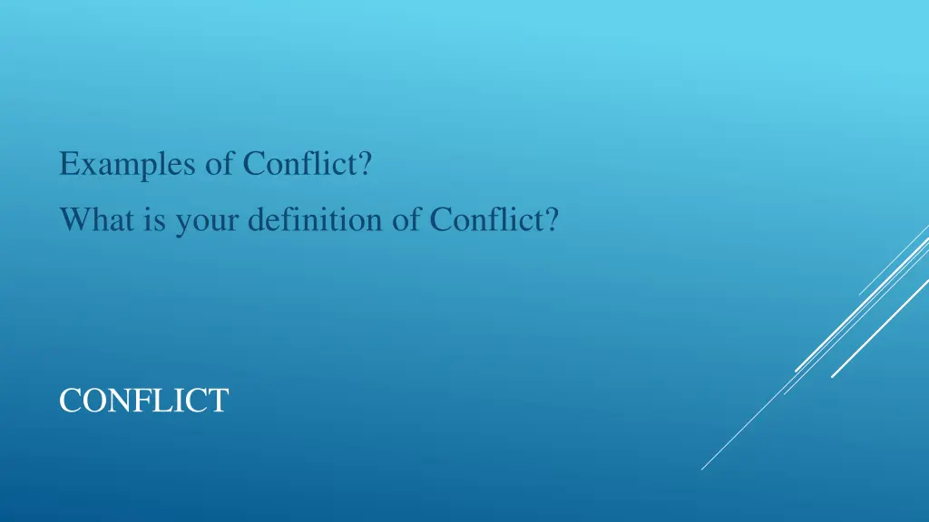 examples of conflict what is your definition