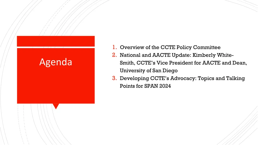 1 overview of the ccte policy committee
