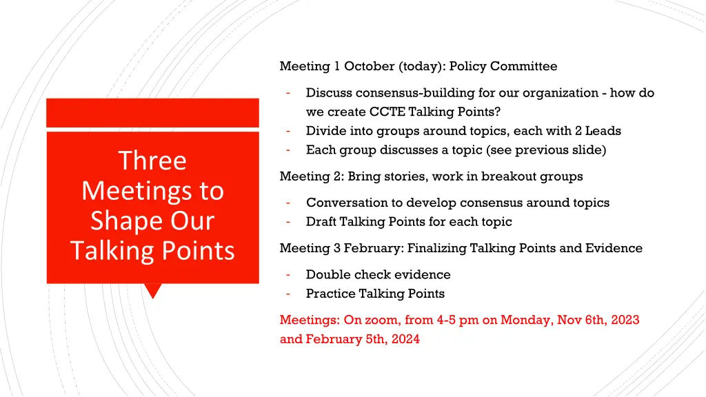 meeting 1 october today policy committee