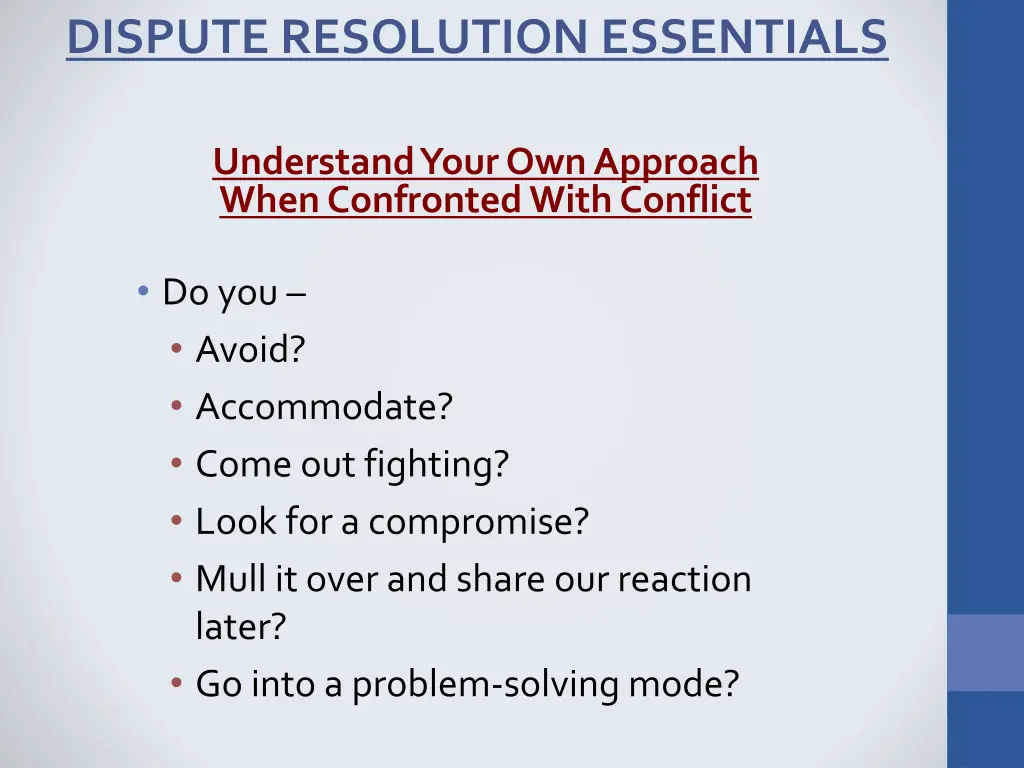 dispute resolution essentials