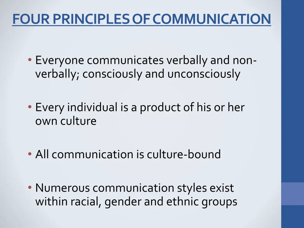 four principles of communication