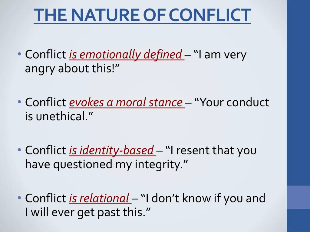 the nature of conflict 1