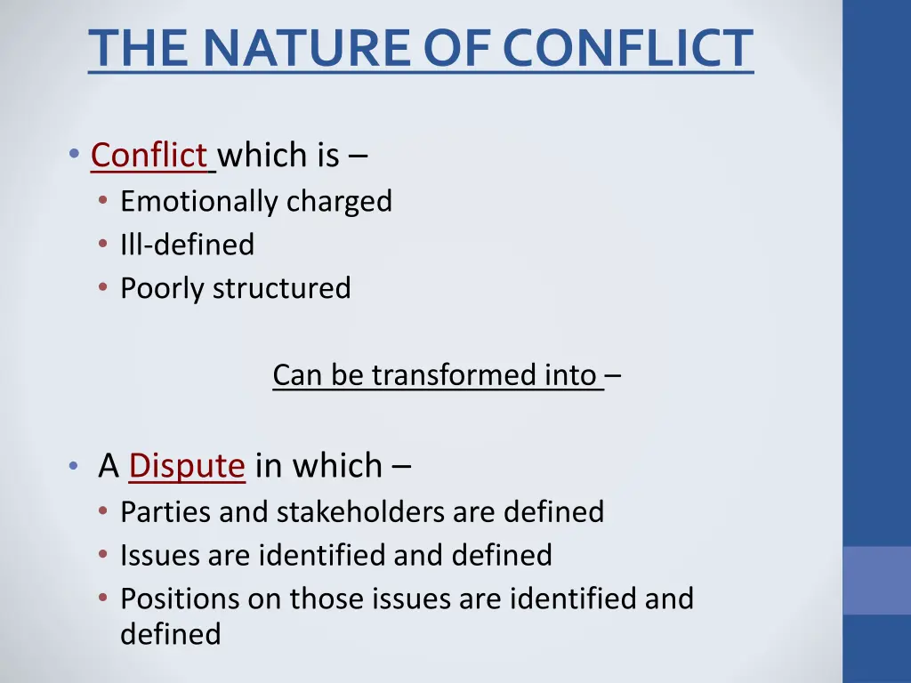 the nature of conflict 2