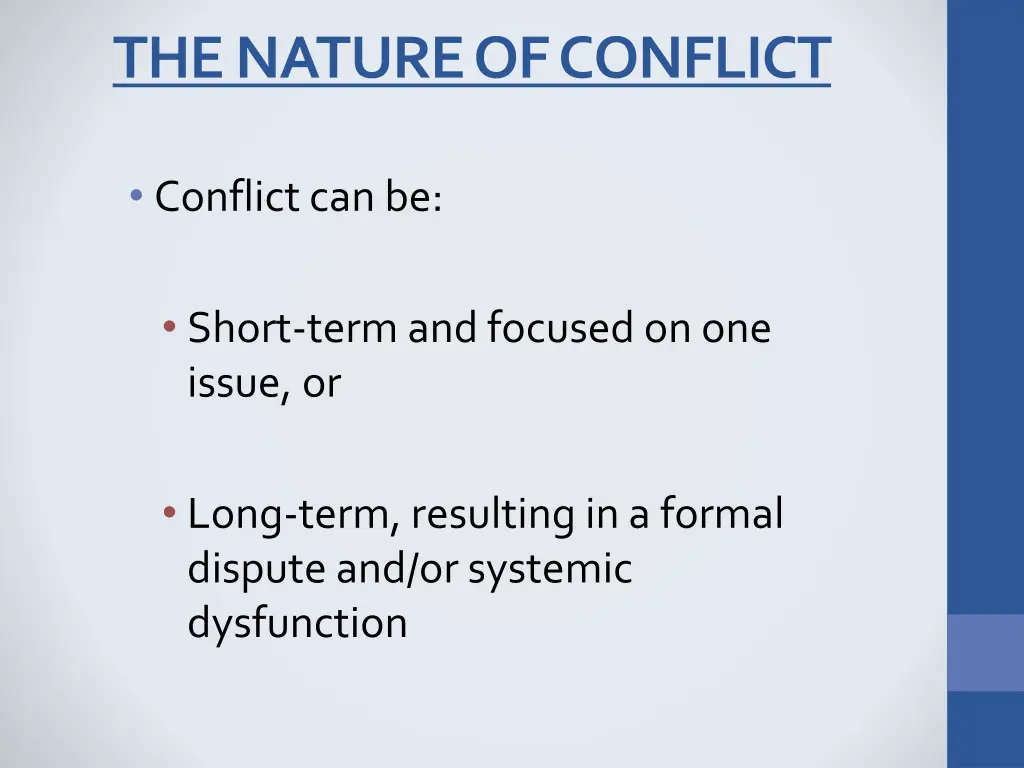 the nature of conflict