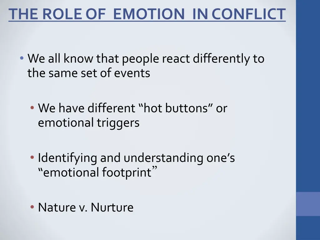 the role of emotion in conflict 4