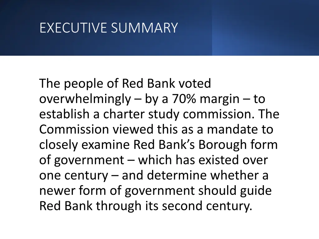 executive summary 1