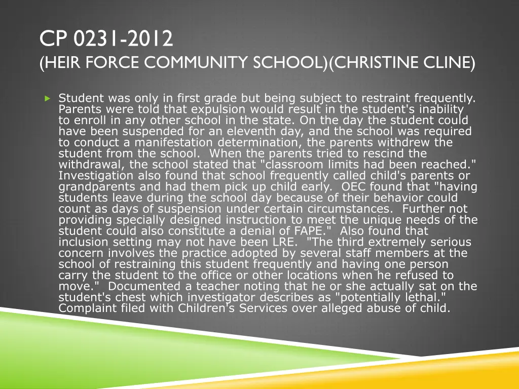 cp 0231 2012 heir force community school