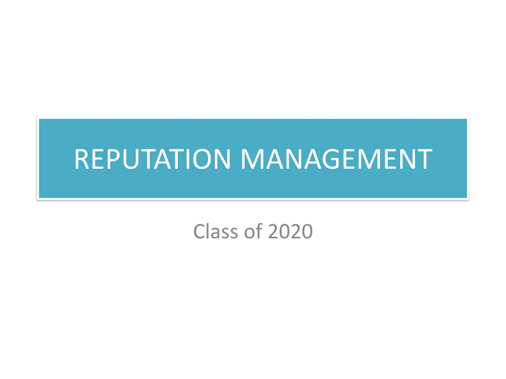reputation management