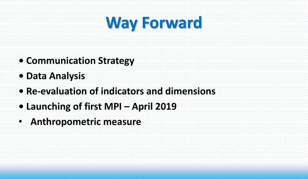way forward