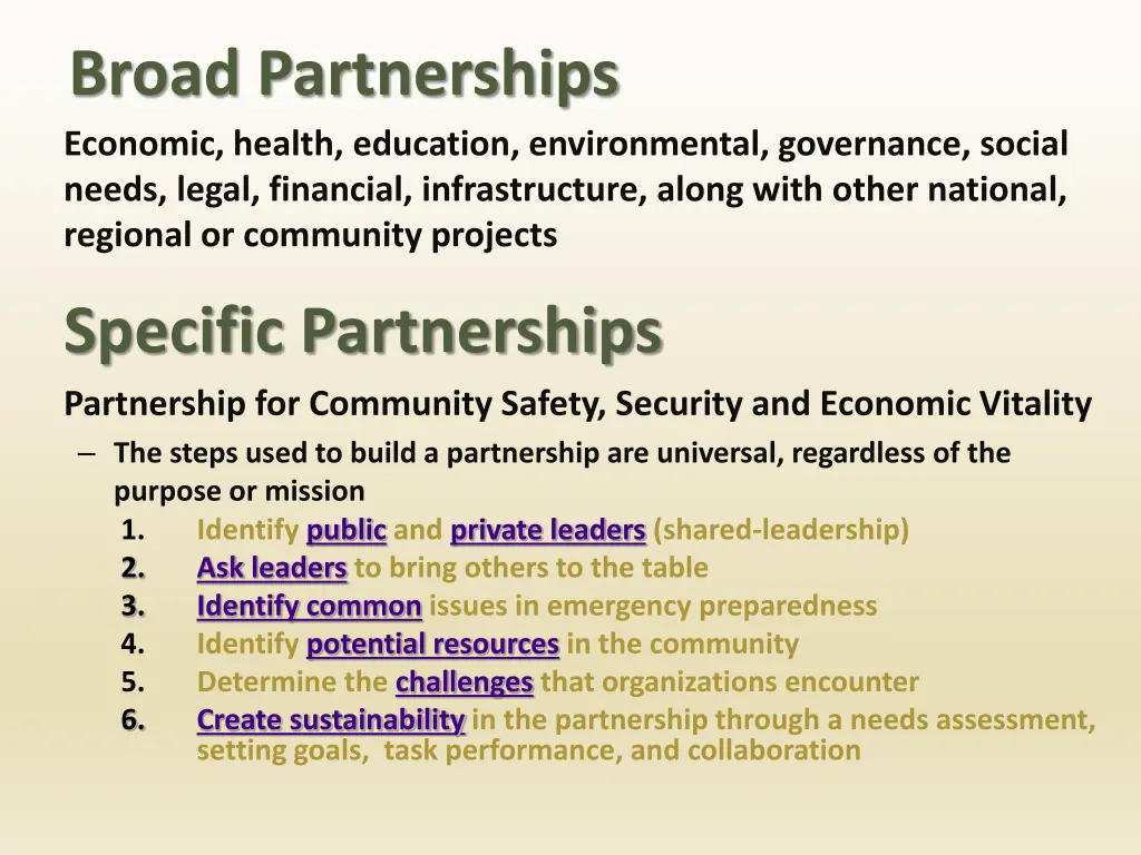 broad partnerships economic health education
