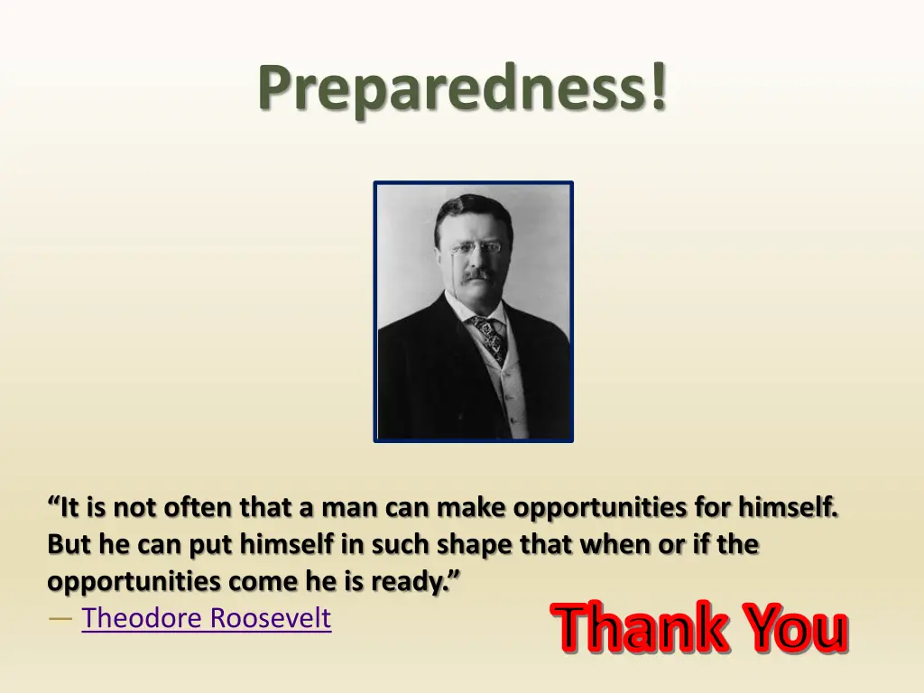 preparedness