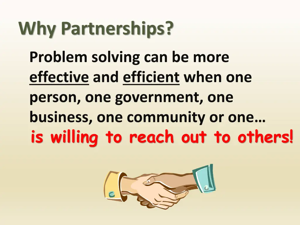 why partnerships