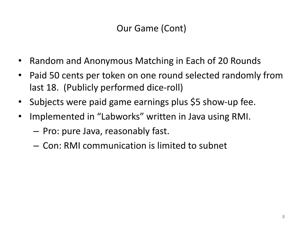 our game cont