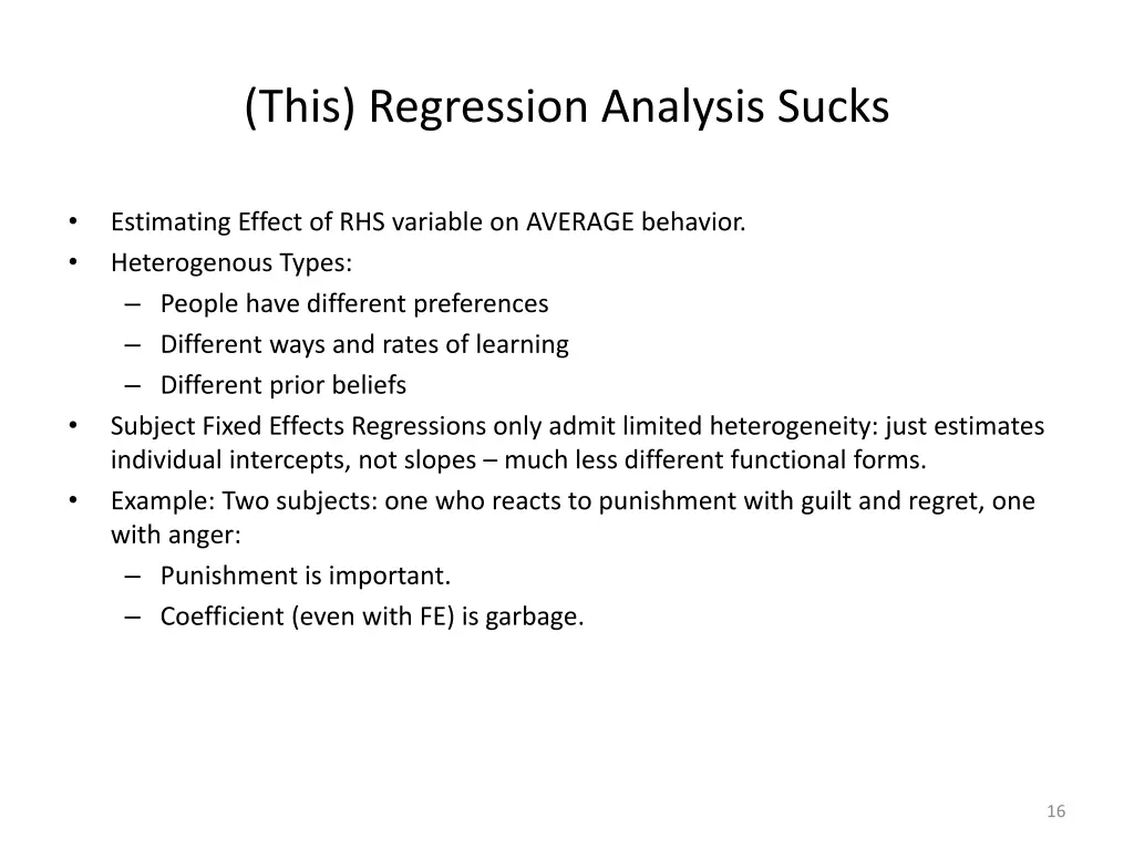 this regression analysis sucks