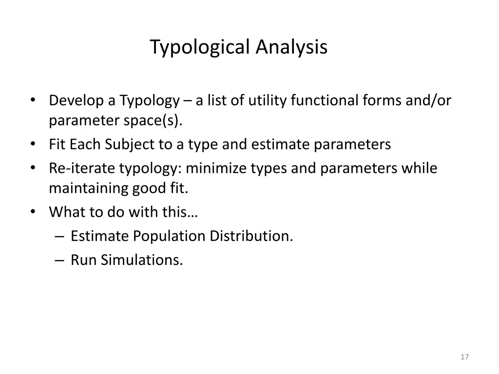 typological analysis