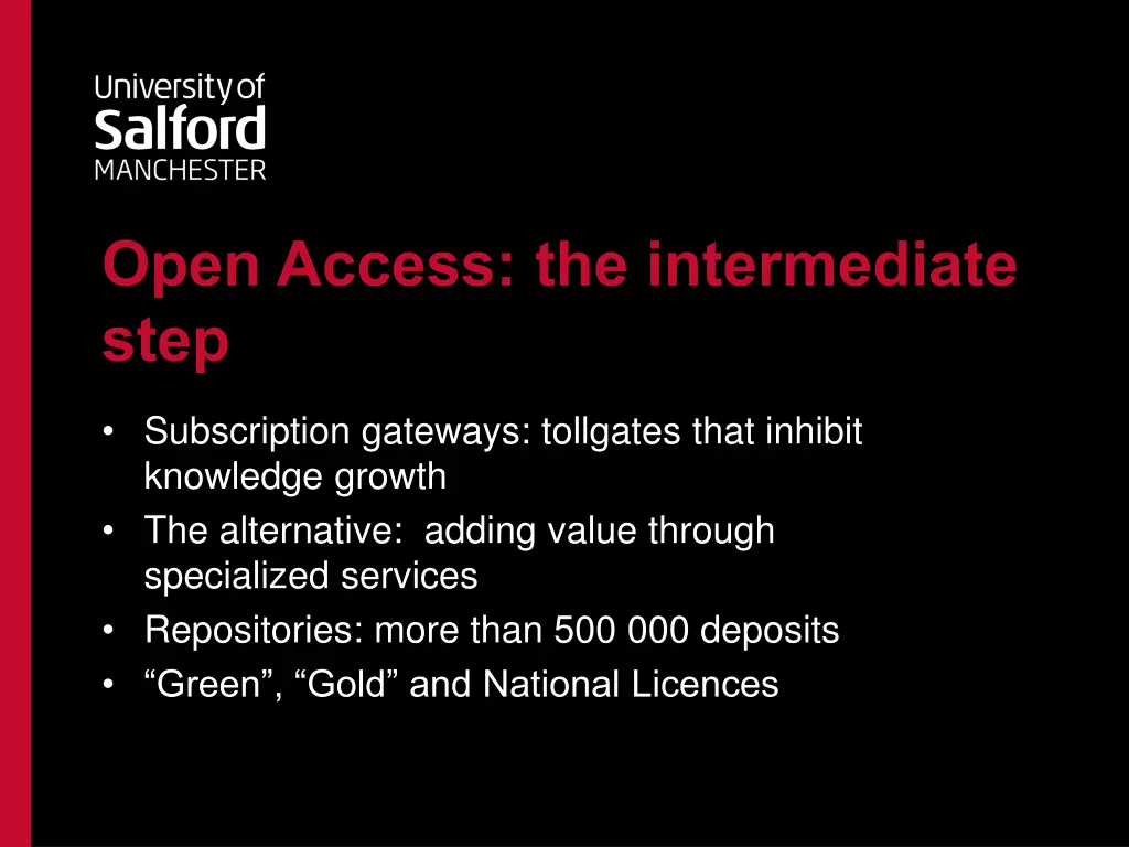 open access the intermediate step