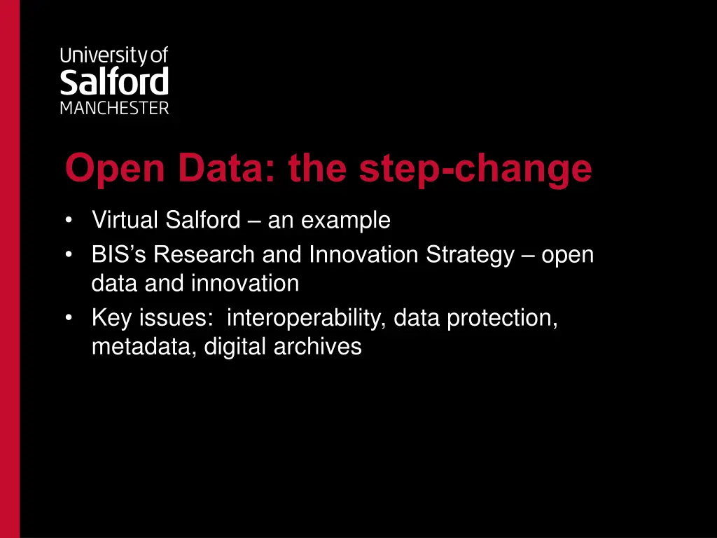 open data the step change 1