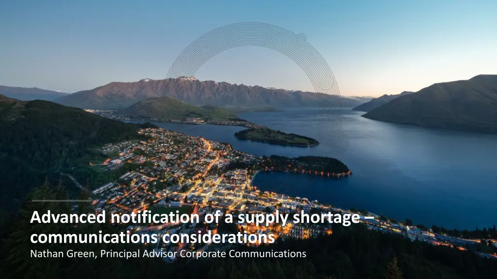 advanced notification of a supply shortage