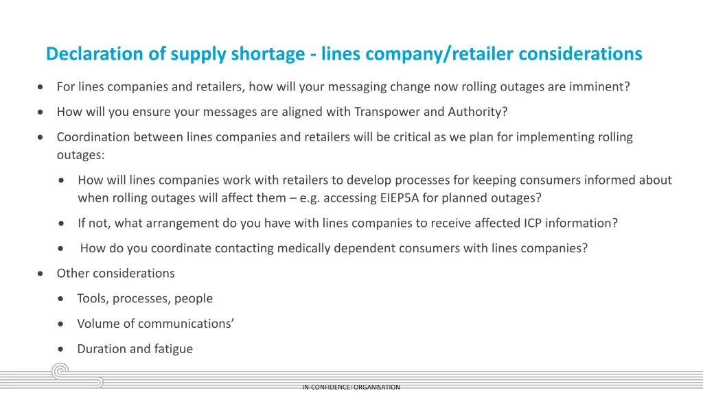 declaration of supply shortage lines company