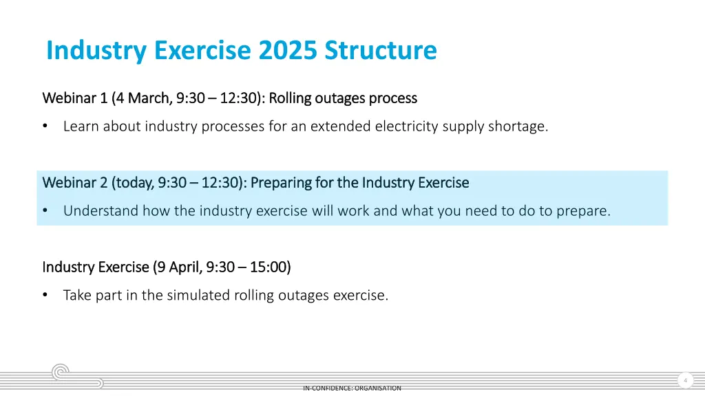 industry exercise 2025 structure