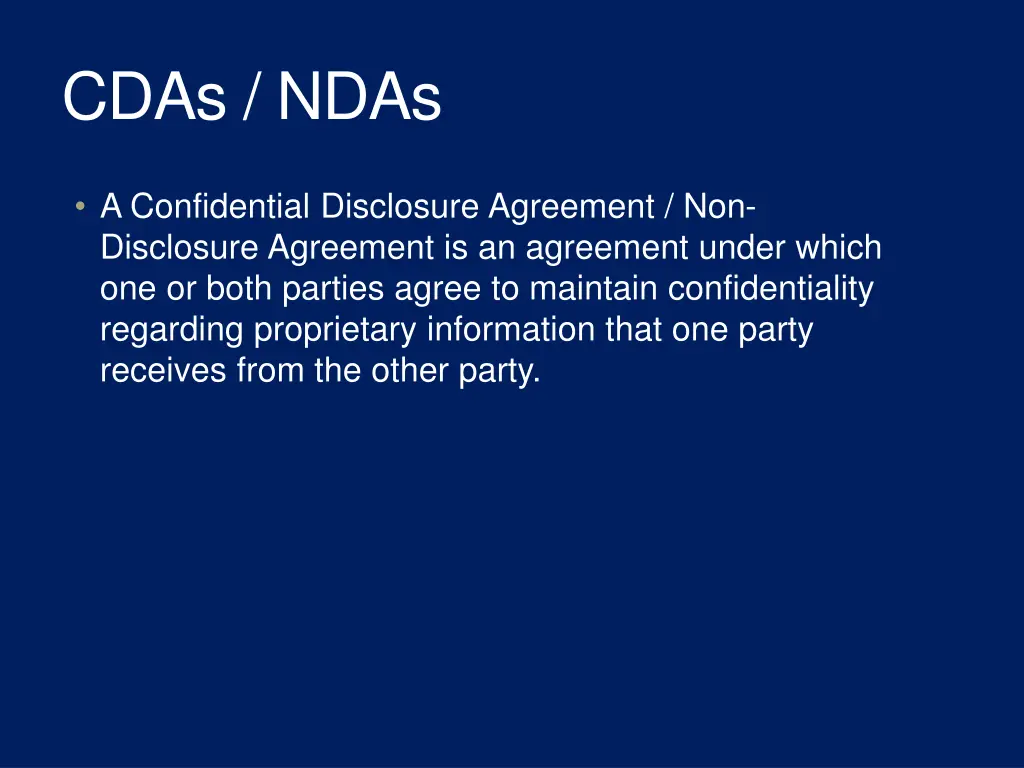 cdas ndas