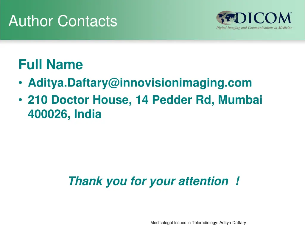 author contacts